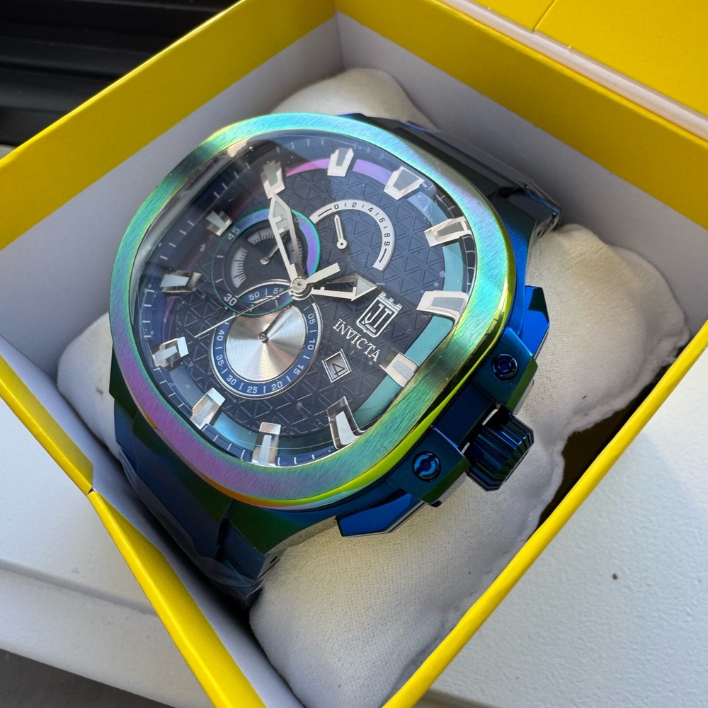 Invicta JT Jason Taylor Men's Blue/Iridescent Watch 52mm New! Limited to #999!